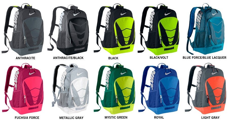nike max air vapor blue backpack