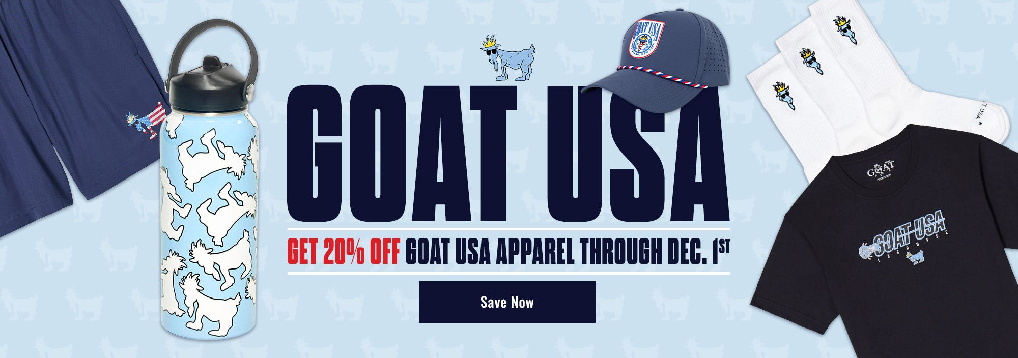 Goat USA Apparel. Get 20% off Goat USA apparel through December 1st.