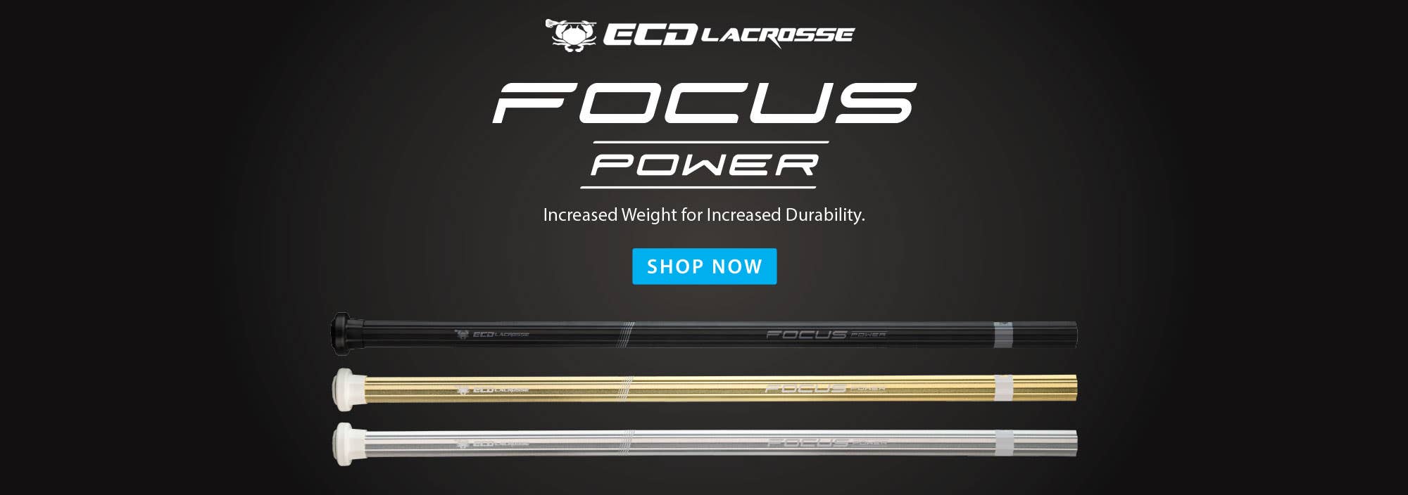 ECD Focus Power Lacrosse Shaft. Increased weight for increased durability.