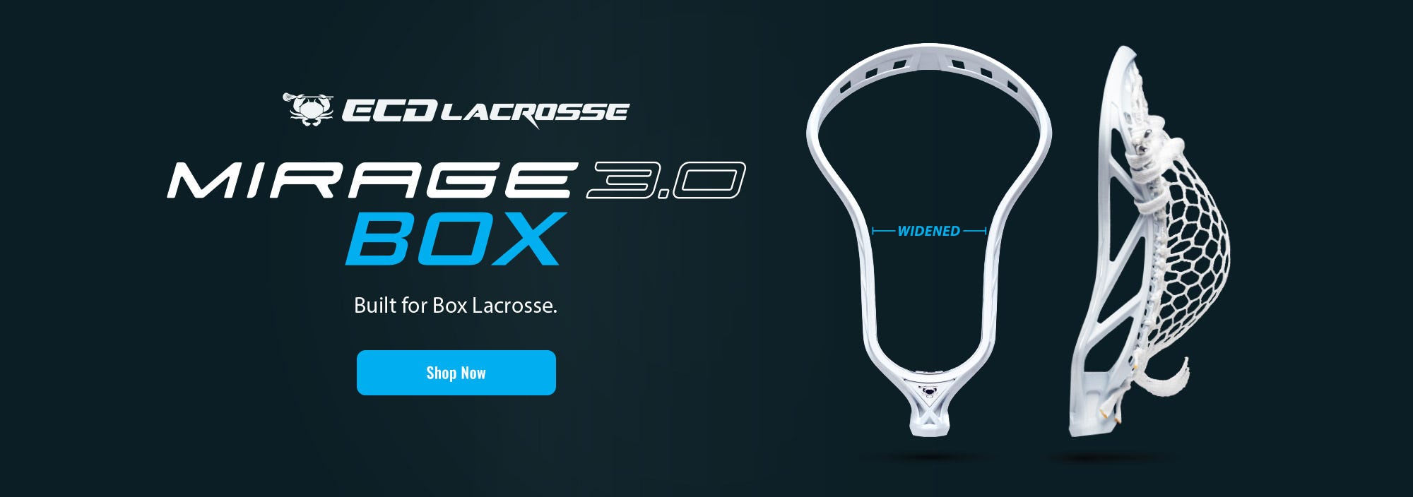 ECD Lacrosse Mirage 3.0 Box. Built for box lacrosse.