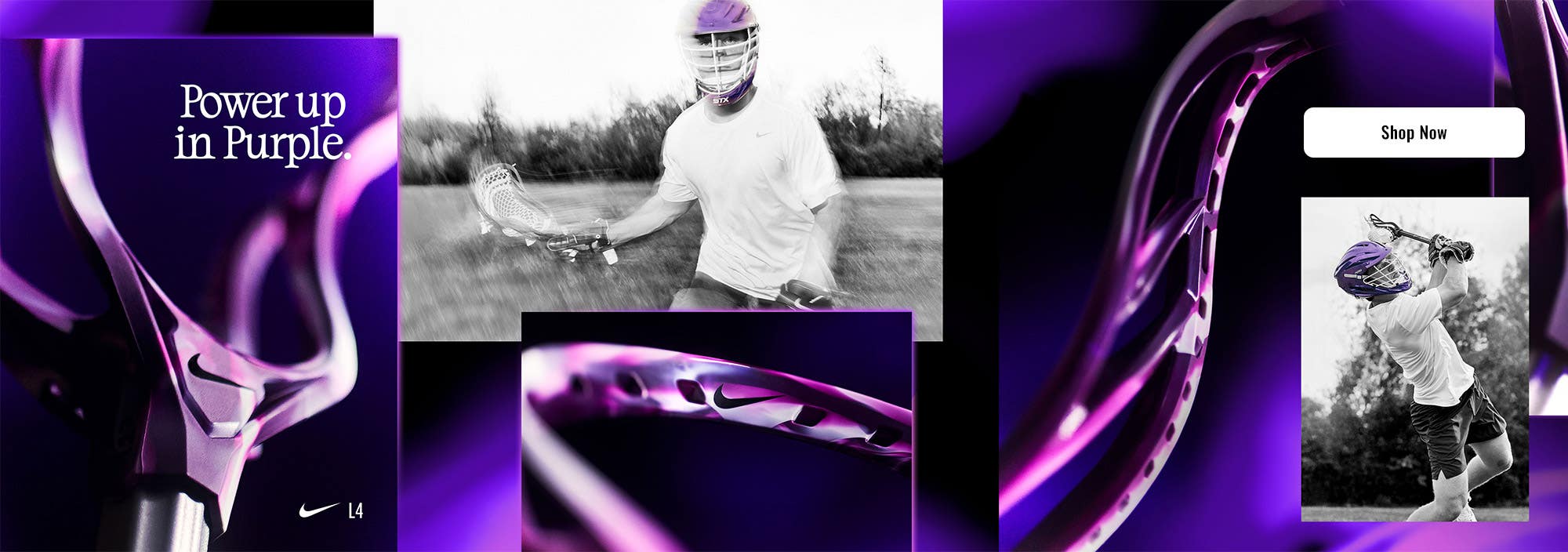 Nike Lakota 4 LE Head. Power up in purple.