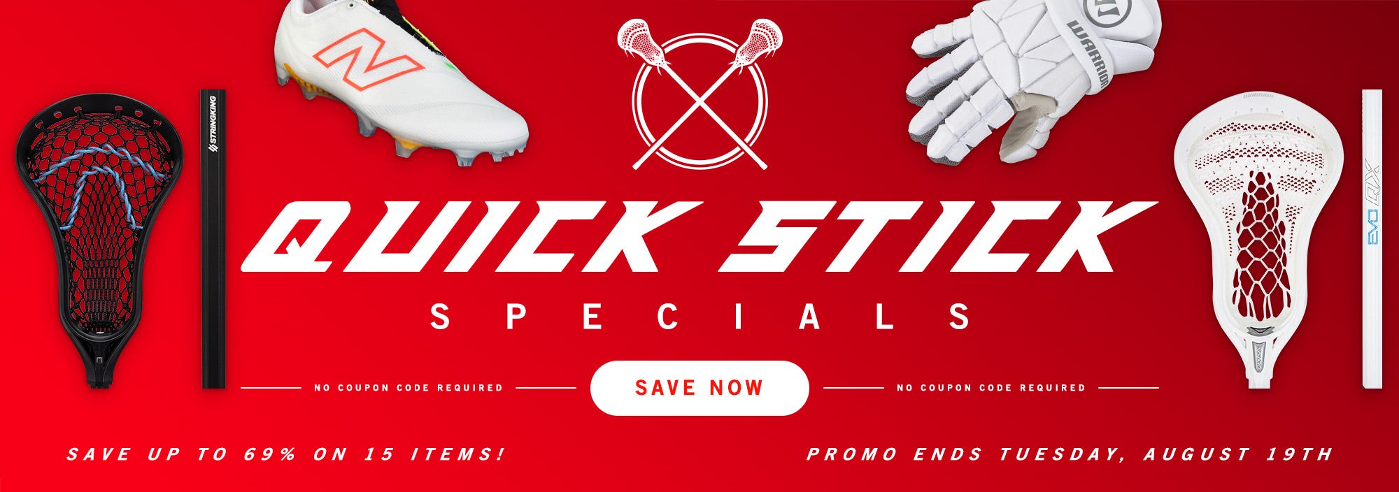 Quick Stick Specials: Save up to 69% on 15 items! Promo ends Tuesday, August 19th. No coupon code required.
