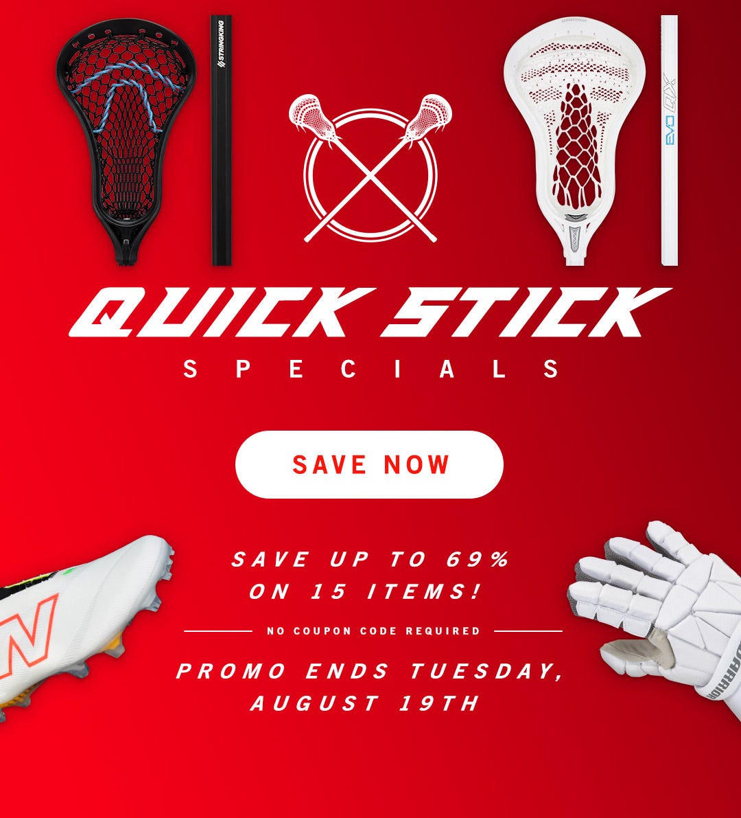 Quick Stick Specials: Save up to 69% on 15 items! Promo ends Tuesday, August 19th. No coupon code required.
