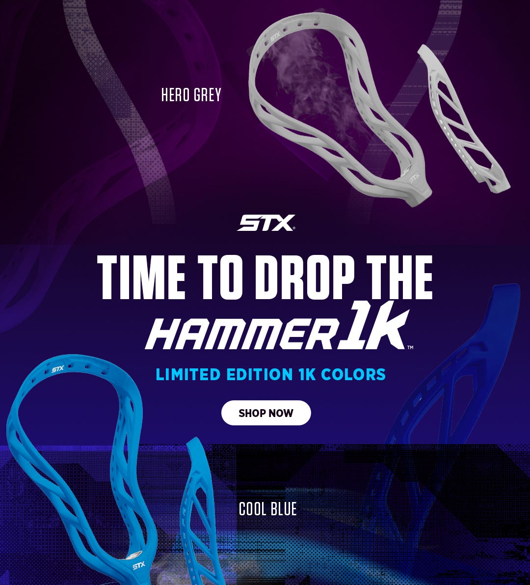 STX Hammer 1K Lacrosse Head Limited Edition Colors