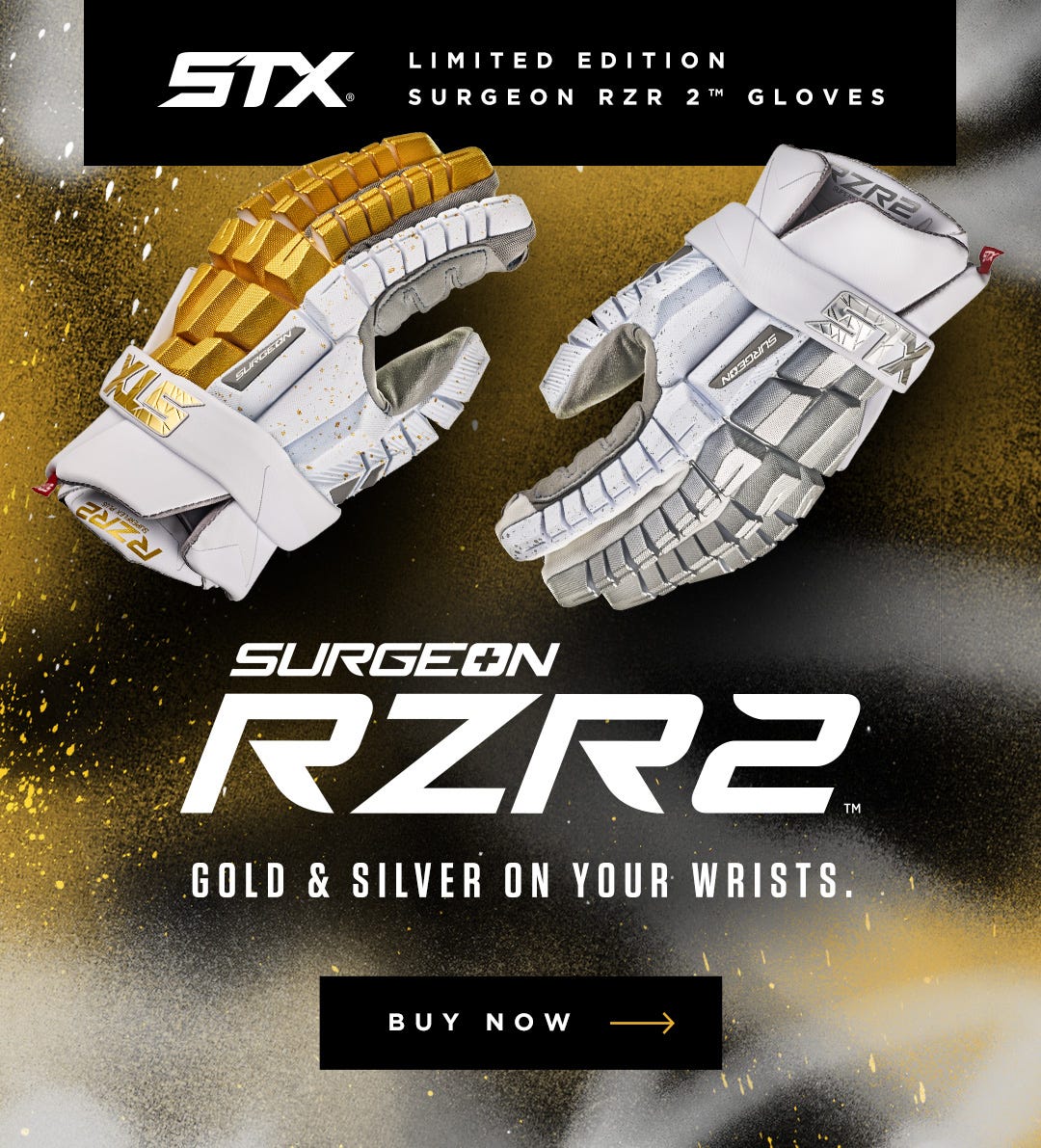 STX Surgeon RZR 2 LE Lacrosse Gloves