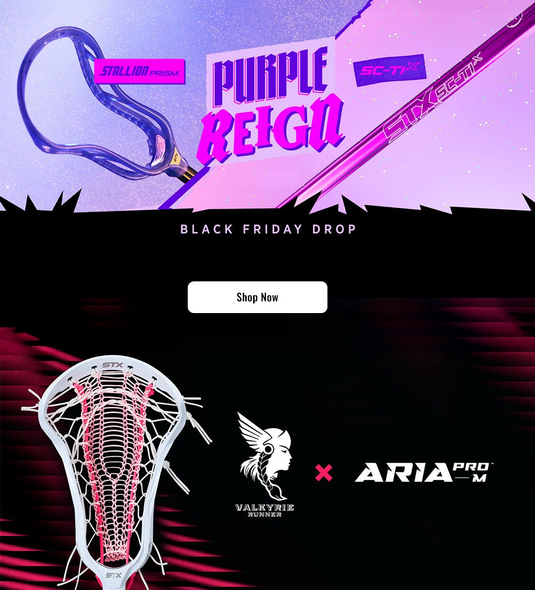  STX Black Friday Collection. Stallion Prism Galactic Purple, Sc-Ti X Purple and Aria Pro-M with Armor Mesh Valkyrie Runner