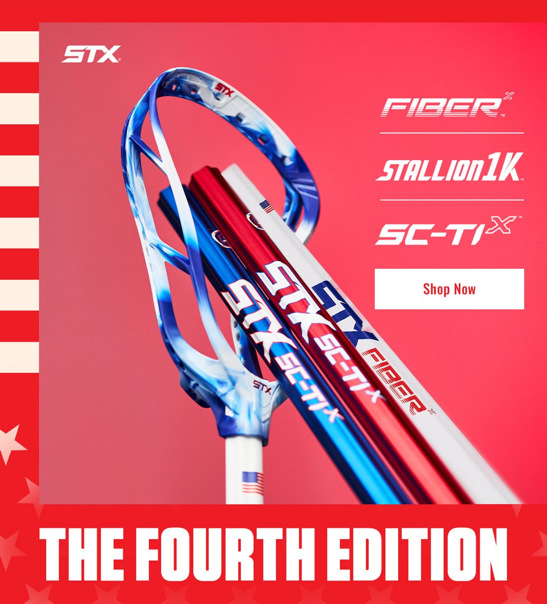  STX Lacrosse Limited Edition 4th of July Equipment