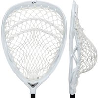 Nike Prime Elite Goalie Strung Lacrosse Head - 12D Semi-Hard Mesh in White