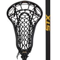 STX Crux Pro Lock Pocket Women's Complete Lacrosse Stick in Black/Gold