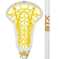 STX Crux Pro Lock Pocket Women's Complete Lacrosse Stick in White/Yellow