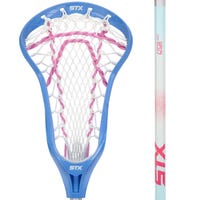 STX Crux 100 Mesh Strung Women's Complete Lacrosse Stick - '22 Model in White/Blue