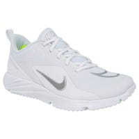 Nike Alpha Huarache 8 Lacrosse Turf Shoes in White/Silver Volt Size Mens 10.0 / Womens 11.5
