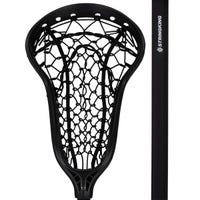 StringKing Women's Complete 2 Pro Defense Lacrosse Stick Strung with Tech Trad Pocket - Metal Shaft in Black