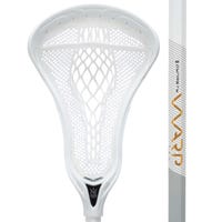 Brine Dynasty Warp Pro Mid Women's Complete Lacrosse Stick - Minimus Carbon Shaft in White