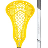Brine Edge Pro Women's Complete Lacrosse Stick Strung with ISO Warp Mesh - Carbon Shaft in Yellow