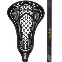 Brine Edge Women's Complete Lacrosse Stick Strung with ISO Warp Mesh - Carbon Shaft in Black
