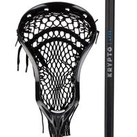 Warrior Evo Complete Attack Lacrosse Stick - Krypto Lite Shaft in Black
