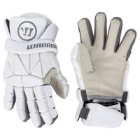 Warrior Evo Lite Lacrosse Gloves in White Size