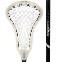 Brine Edge Pro+ Women's Complete Lacrosse Stick Strung with ISO Warp Mesh- Carbon Shaft in Natural/Black