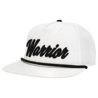 Warrior Script Rope Snapback Hat in White