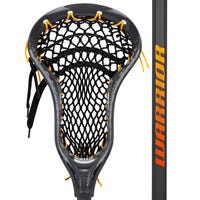 Warrior Burn Next Complete Attack Lacrosse Stick Strung with Semi- Soft Mesh - Burn Next Shaft in Black