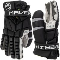 Maverik Max Lacrosse Goalie Gloves - '25 Model in Black Size Medium