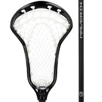 Maverik Ascent Women's Complete Lacrosse Stick Strung with All Mesh Pocket- Ascent Carbon Shaft in Black/White
