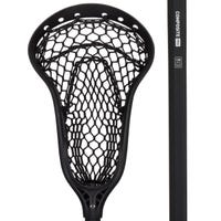 StringKing Women's Complete 2 Pro Defense Lacrosse Stick Strung with Type 4 Mesh - Composite Shaft in Black