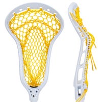 StringKing Mark 2 Midfield Women's Strung Lacrosse Head - Type 4 Mesh in White/Yellow