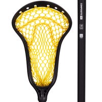 StringKing Women's Complete 2 Pro Midfield Lacrosse Stick Strung with Type 4 Mesh - Composite Shaft in Yellow/Black