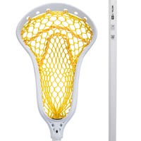 StringKing Women's Complete 2 Pro Midfield Lacrosse Stick Strung with Type 4 Mesh - Metal Shaft in Yellow/White