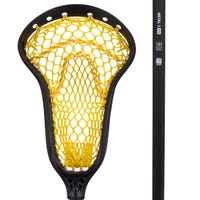 StringKing Women's Complete 2 Pro Defense Lacrosse Stick Strung with Type 4 Mesh - Metal Shaft in Yellow/Black