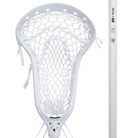 StringKing Women's Complete 2 Pro Defense Lacrosse Stick Strung with Type 4 Mesh - Metal Shaft in White