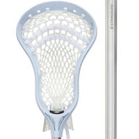 StringKing Boy's Starter Junior Lacrosse Stick Strung with Type 2 Mesh - Starter Junior Shaft in White/Silver