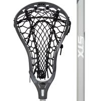 STX Fortress 300 Women's Complete Lacrosse Stick Strung with Crux Mesh - Alloy Shaft in Grey