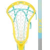 STX Crux 100 Lock Pocket Junior Women's Complete Lacrosse Stick in Yellow
