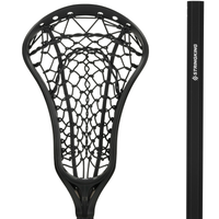 StringKing Women's Complete Lacrosse Stick Strung with Tech Trad Pocket - Composite Shaft in Black