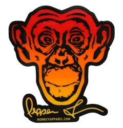 Monkey Sport by Pepper Foster - Monkey Logo Sticker (Red/Yellow)