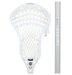 Warrior Evo QX1-O Complete Attack Lacrosse Stick Strung with Semi-Soft Mesh - Krypto Lite Shaft