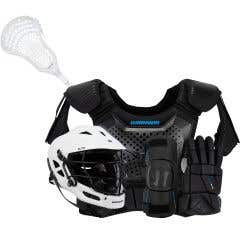Warrior Evo Rise Youth Lacrosse Protective Bundle w/ Evo Rise Stick & Burn Junior Helmet