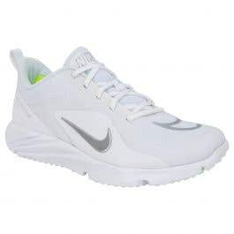 Nike Alpha Huarache 8 Pro Turf White/Silver Lacrosse Cleats