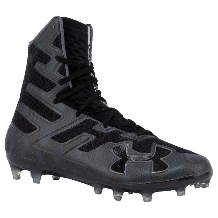 all black under armour football cleats