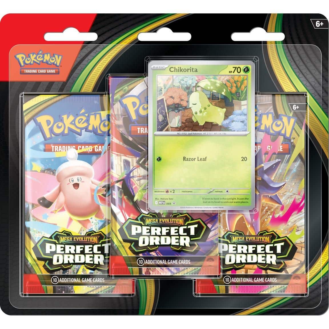 Pokemon TGC Mega Evolution: Perfect Order 3-Pack Blister Pokemon TGC Mega Evolution: Perfect Order 3-Pack Blister