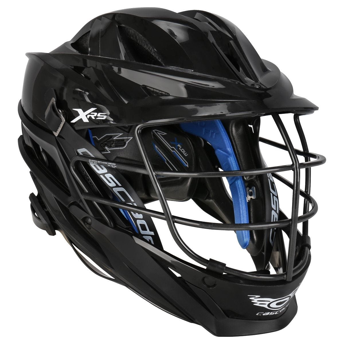 ラクロス メット cascade Cascade XRS Youth Black Lacrosse Helmet Black Cage