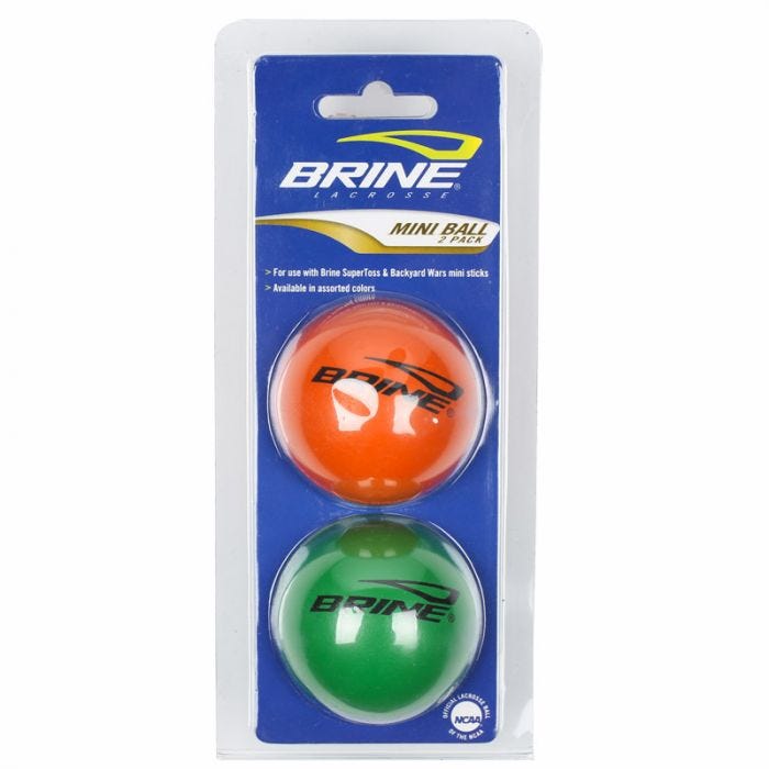 Brine Mini Lacrosse Ball 2 Pack Assorted 