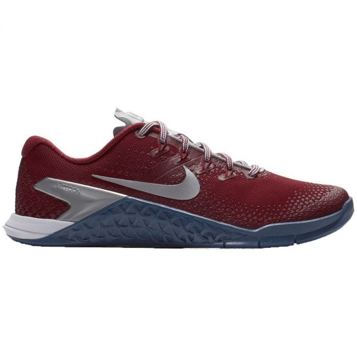 nike women's metcon 4 white metallic silver