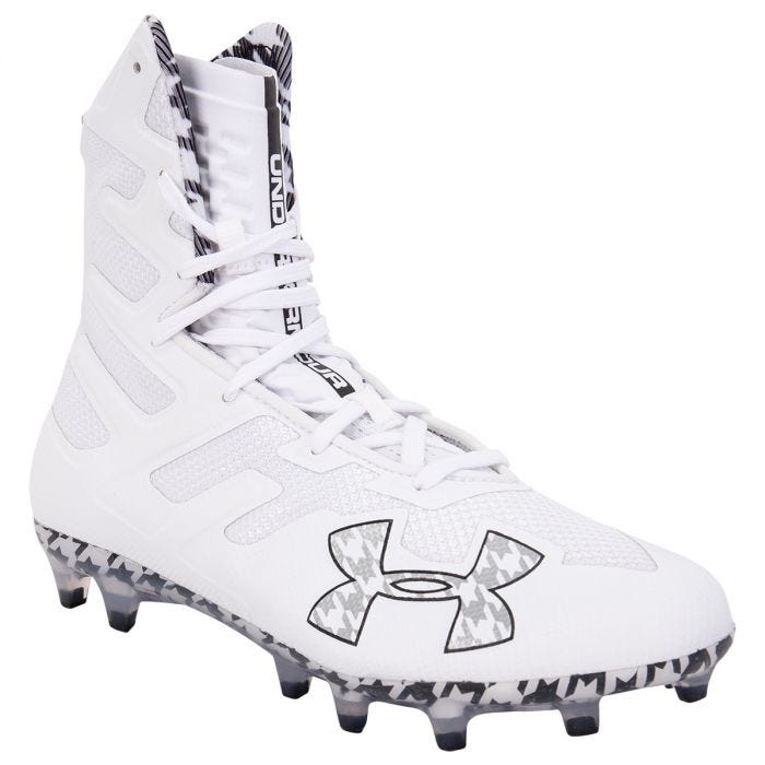 under armour black and white cleats