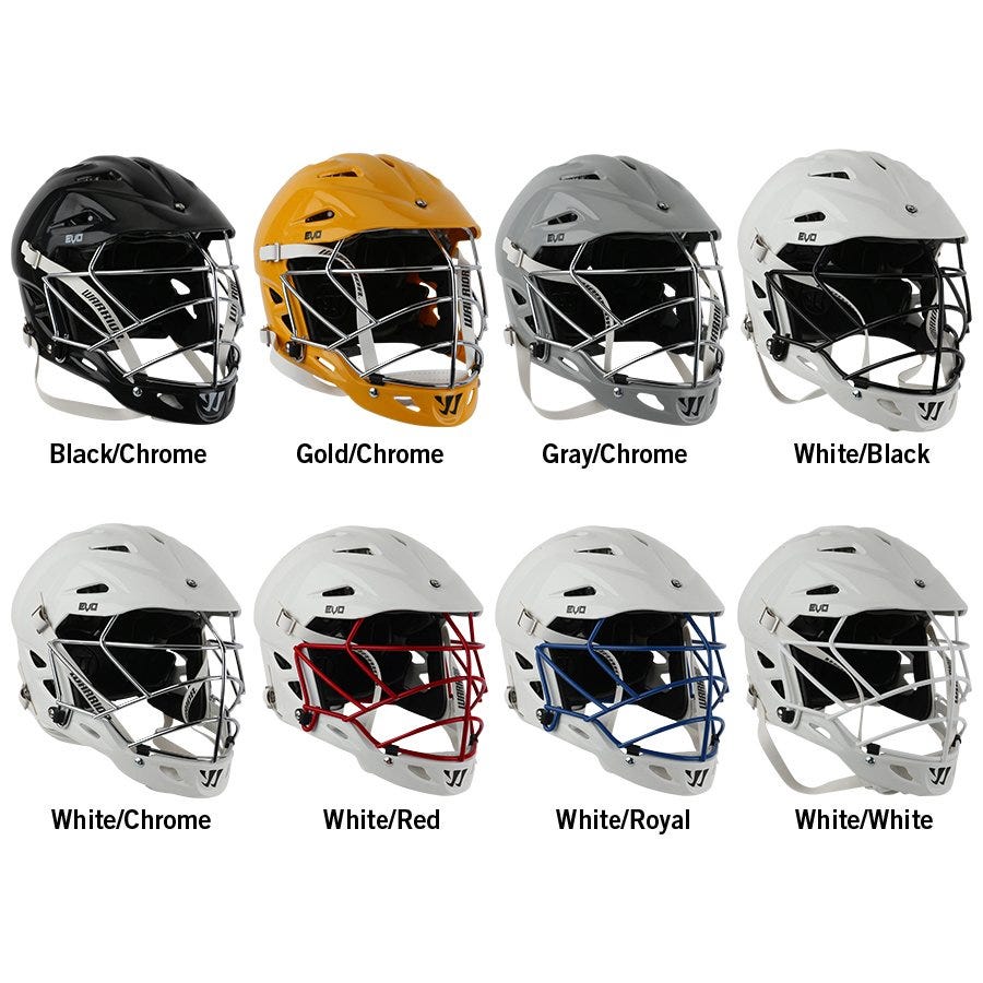 Youth Lacrosse Helmet Size Chart