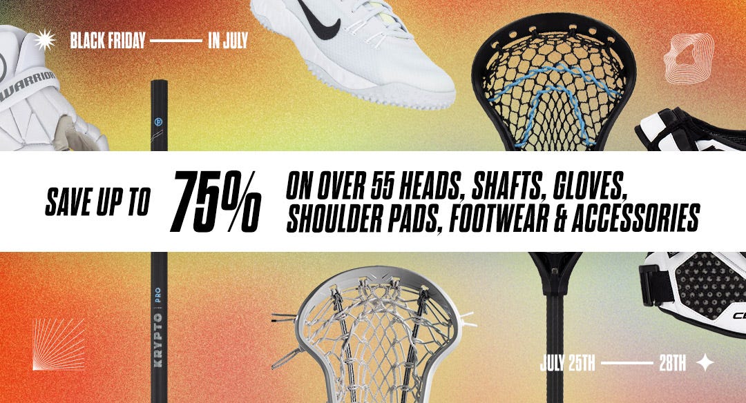 Black Friday in July: Save up to 75% on over 55 heads, shafts, sticks, gloves, shoulder pads, footwear, and accessories