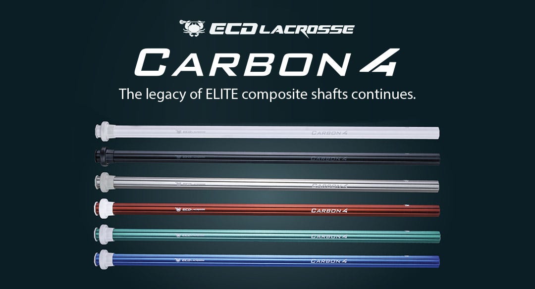 ECD Lacrosse Carbon 4 Shafts. The legacy of ELITE composite shafts continues.